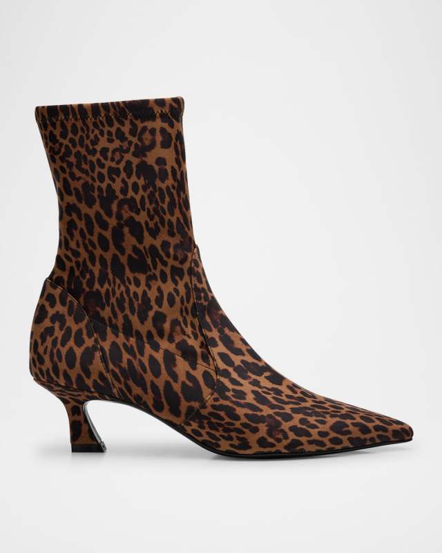 Vinnie Leopard Stretch Booties
